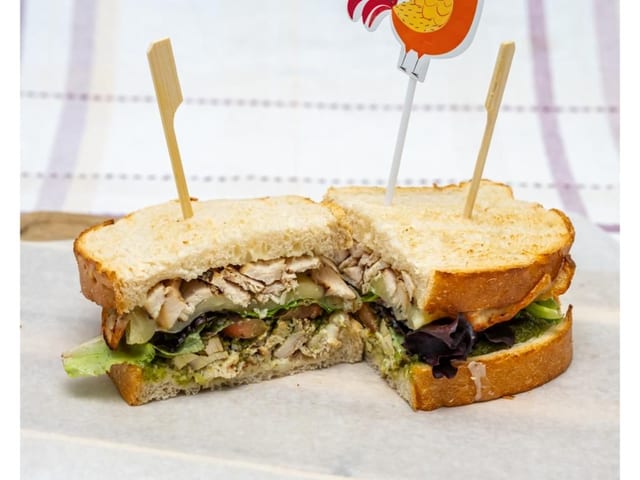 Grilled Chicken Pesto Sandwich.